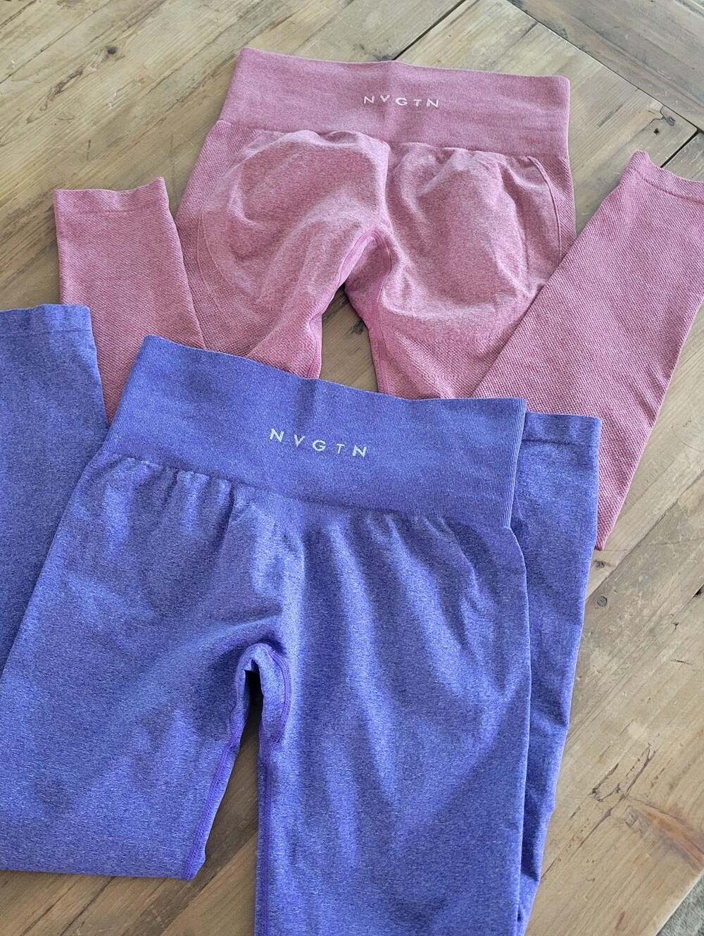 BUNDLE of NVGTN Seamless Leggings Duo — Pink & Purple